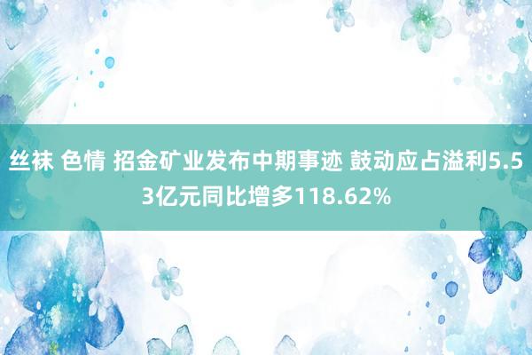 丝袜 色情 招金矿业发布中期事迹 鼓动应占溢利5.53亿元同比增多118.62%