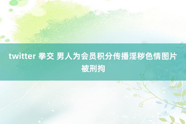 twitter 拳交 男人为会员积分传播淫秽色情图片被刑拘